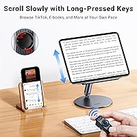 Vista 3 de MILOUZ Anillo de desplazamiento remoto para Tiktok, girador de páginas para aplicación Kindle, control remoto de obturador de cámara Bluetooth