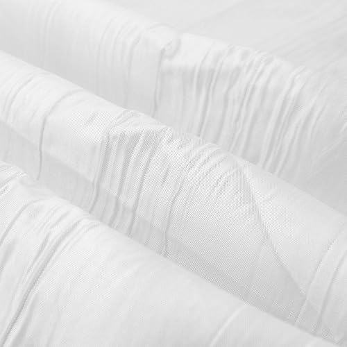 Miniatura 6 de Efavormart - Perno de tela de tafetán arrugado de acordeón blanco de 54 x 10 yardas para decoración de bodas, fiestas de cumpleaños, bailes, eventos