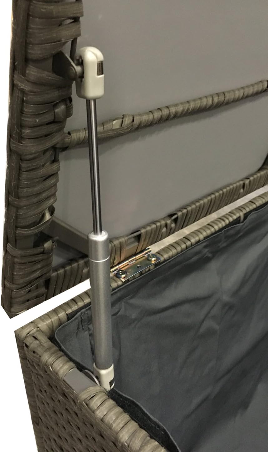 PatioFlare PF-AC-209C-BR Ferrara Wicker Deck Storage Box, 154 gallons, Warm Grey : Patio, Lawn & Garden