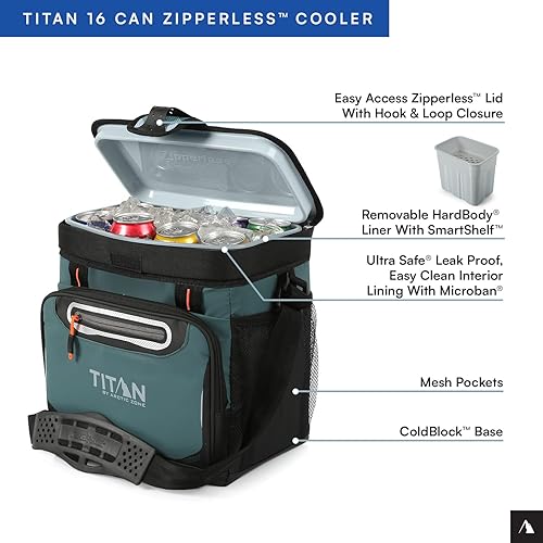 Miniatura 2 de Titan by Arctic Zone Deep Freeze Cooler - Zipperless Hardbody Cooler - Deep Freeze Insulation, HardBody Liner, and SmartShelf