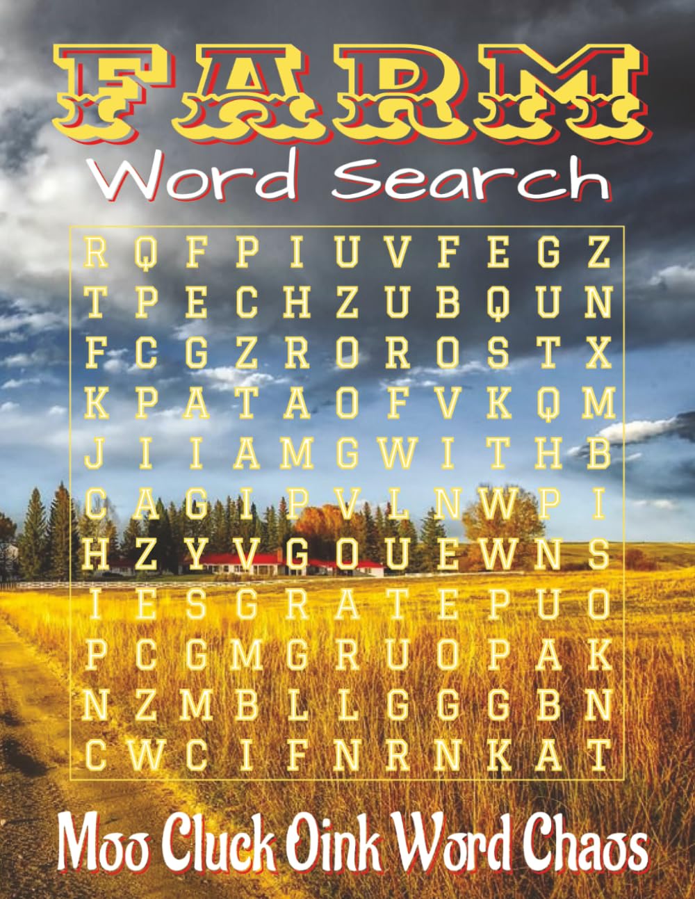 Farm Word Search Puzzle Book - Large Print: Word Searches with Easy-to-Read Print about Farm Animals, Crops, Tools and Rural Life | 8.5 inches, 110 ... countryside gift for holidays and free time