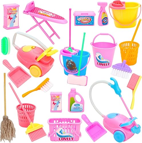 Miniatura 8 de SOTOGO 58 piezas de accesorios de decoración de casa de muñecas decoración de cocina mini nevera juguete juego de desayuno frutas bebidas postres