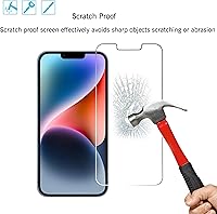 Vista 5 de Ailun 3 Pack Screen Protector for iPhone 14 [6.1 inch] + 3 Pack Camera Lens Protector,Case Friendly Tempered Glass Film,[9H Hardness] - HD
