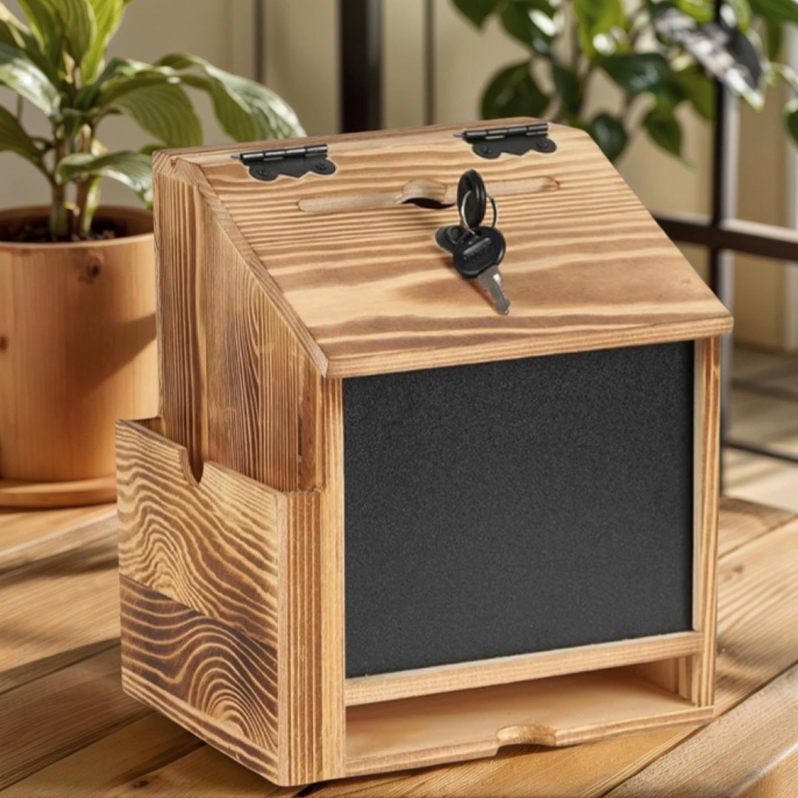 Wahlurne,Holz Spendenbox Mit Und Schloss | Wandmontierter Vorschlag Organizer Für Kommentare Gebetsanfragen Abstimmungen Sparentipps Verlosung Trinkgeld
