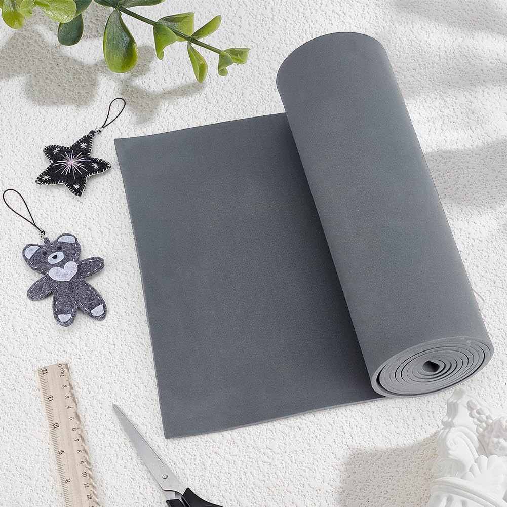 MAYJOYDIY Grey EVA Foam Roll 78.7"x11.8" Premium Cosplay Foam Sheet High Density for Cosplay Costume Art Supplies Foamie Crafts DIY Projects, 4mm Thick