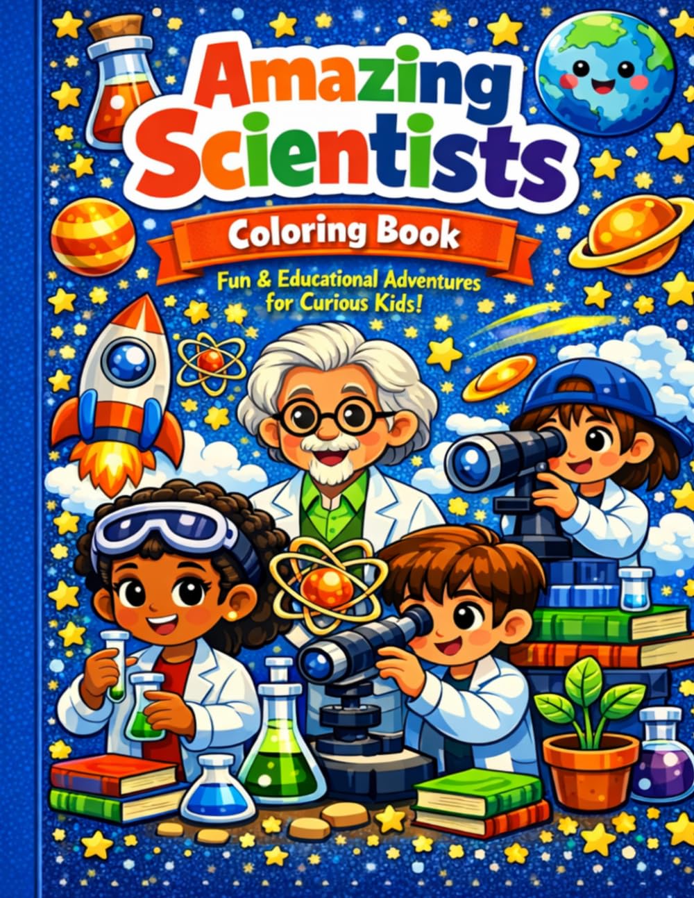 Amazing Scientists Coloring Book: Fun & Educational Adventures for Curious Kids