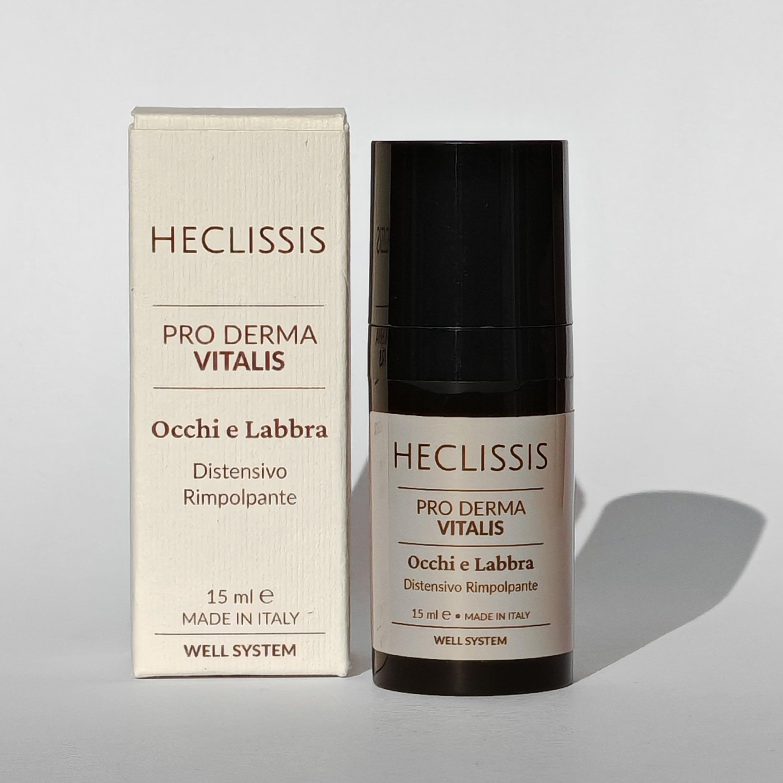 Pro Derma Vitalis Well System: Trattamento Occhi e Labbra Well‑Aging, Antipollution con Peptidi, Acido Ialuronico ed Estratti Botanici - Made in Italy