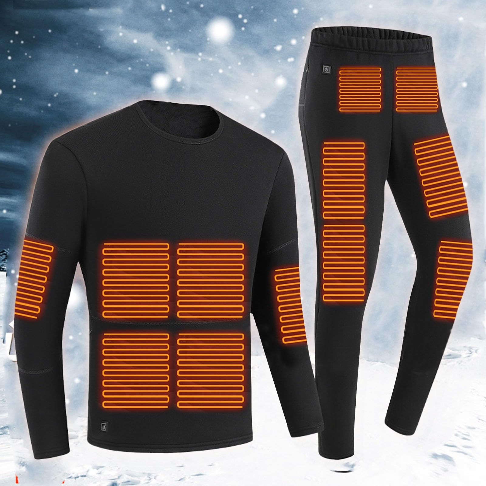 Thermo Anzug Herren Funktionswäsche Langarm Skiunterwäsche Atmungsaktiv Funktionsunterwäsche Warme Thermowäsche Set Thermo Leggings Thermo Kleidung Weich Thermo Oberteil
