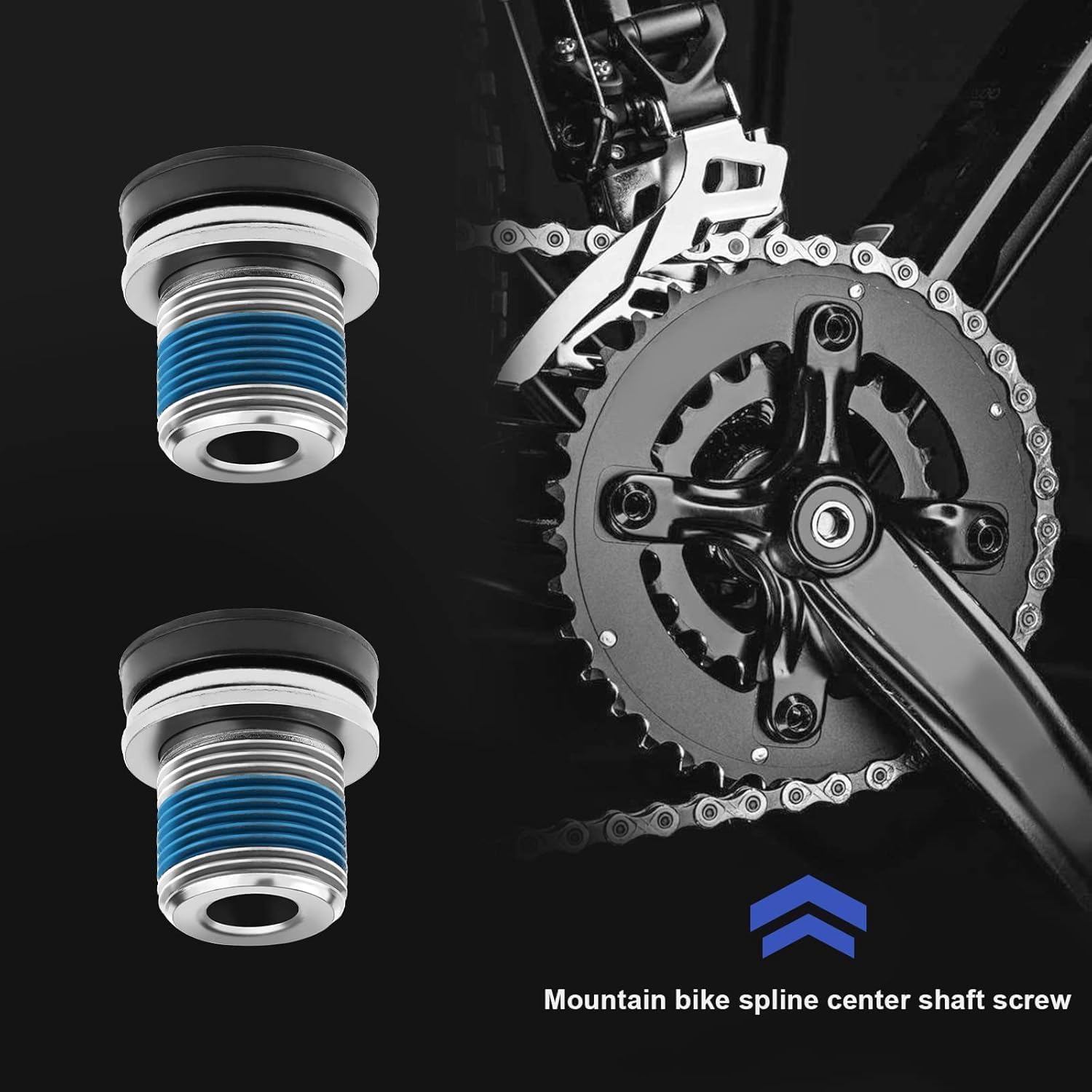 Pack of 3 Bicycle Crank Arm Screws, M15 Crank Screws for E-Bike Bosch, Piece Bicycle Crank Arm Screws with Sealing Ring, Bottom Bracket Screws with Screw Locking, Crank Screw Bicycle