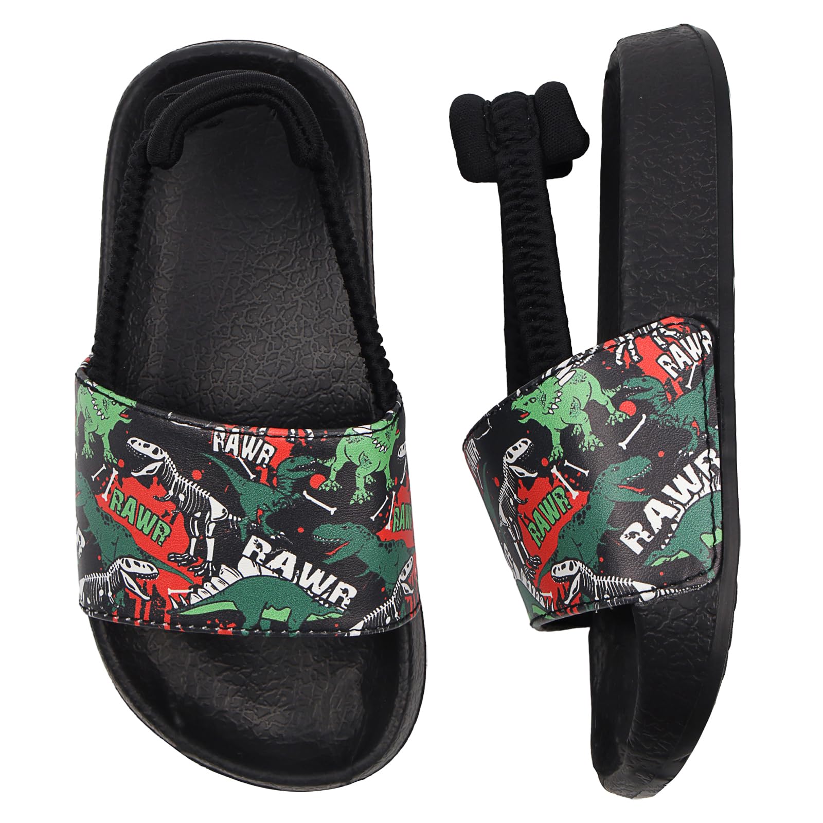 Kids Flip Flops Sandals Toddler Boys Girls Sequin Slides Shower Beach Pool Shoes Slip on Summer Slippers with Back Strap