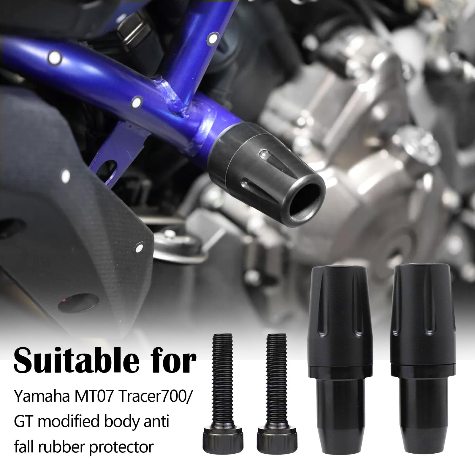 Telaio di Protezione Dagli Urti per Moto, Barra di Protezione Dagli Urti per Moto Paratelaio CNC Protezione Anticaduta per Yamaha MT-07 FZ07 MT07 Tracer mt 07 2014-2021 2022 2023 2024