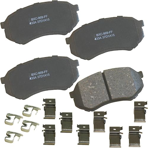 Miniatura 16 de Bendix Pastillas de freno traseras de cerámica Premium SBC1100 para Nissan Frontier 2024-2005, Xterra 2015-2005, Suzuki Equator 2012-2009