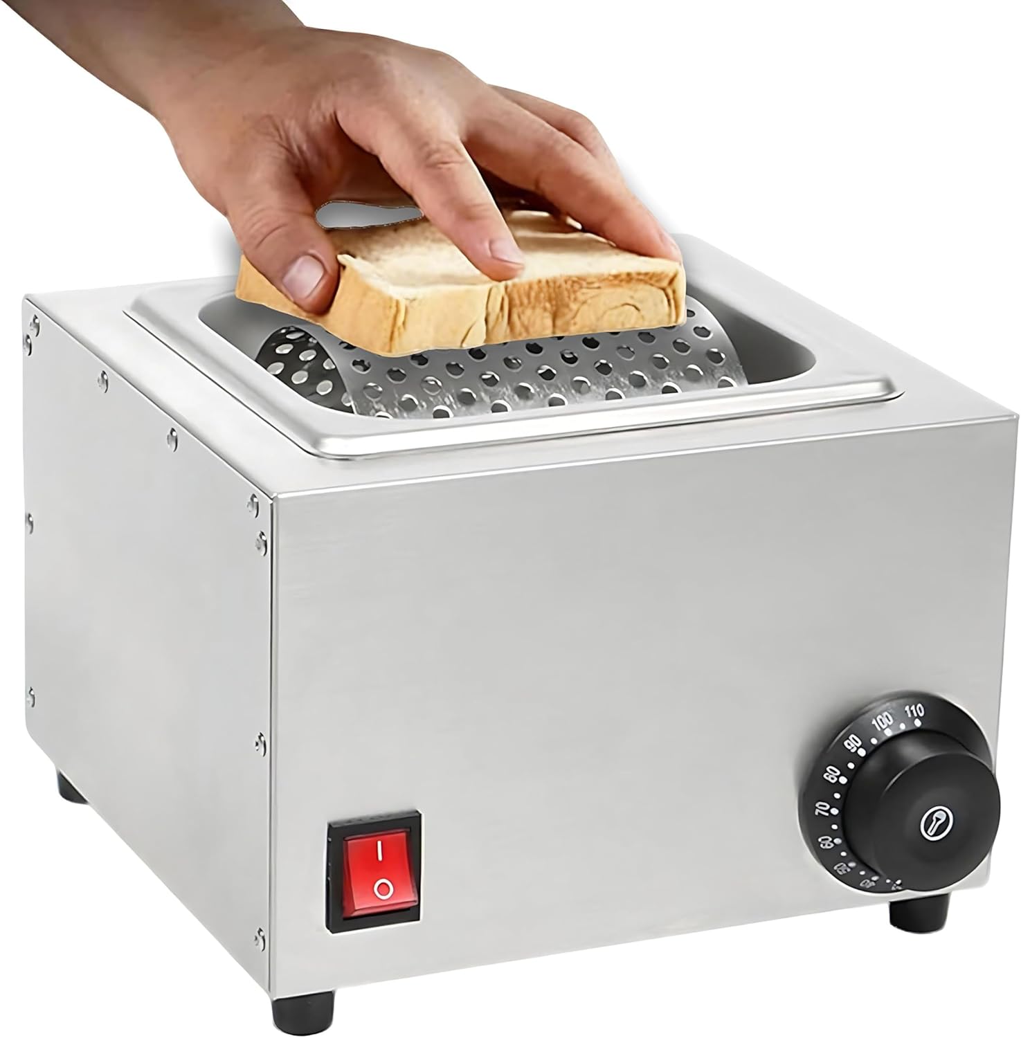 Bread Butter Spreader, Butter Roller Heater, Stainless Steel Butter Spreader Wheel, Precise Knob Temperature Control（0-110℃）, No Burning at The Bottom, for Burgers, BBQ, Outdoor Picnics