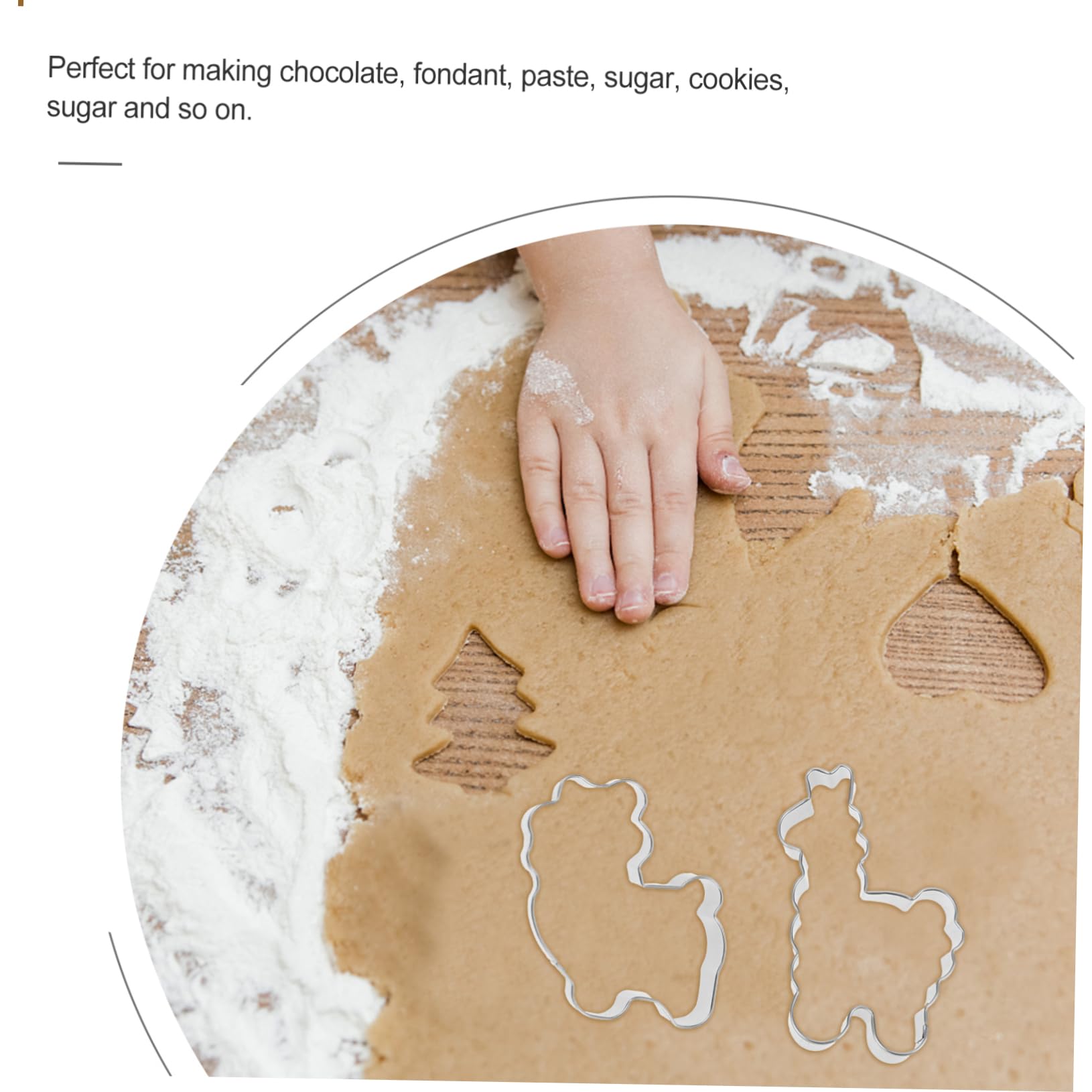 SOLUSTRE Alpaka Ausstechformen Geschenk zu Weihnachten Keksausstecher aus Edelstahl 4 Stück 4stücke Backzubehör für Selbstgemacht Backen für Plätzchen und Obst