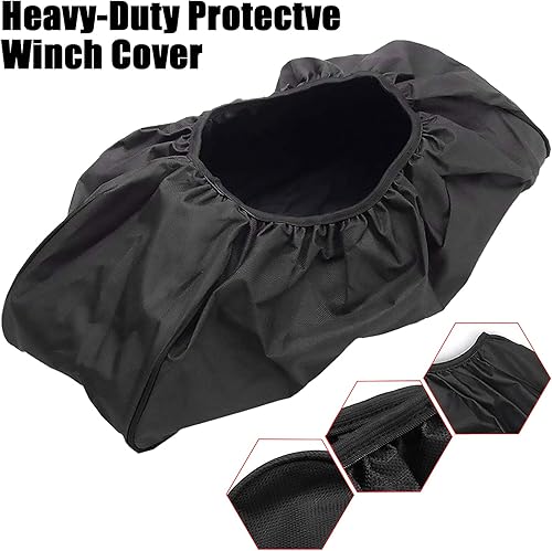 Miniatura 4 de 1 funda de cabrestante ideal para cabrestantes de 8500-17500 libras, 21.5 x 9.5 x 7.5 pulgadas, cubierta de protección de cabrestante resistente al