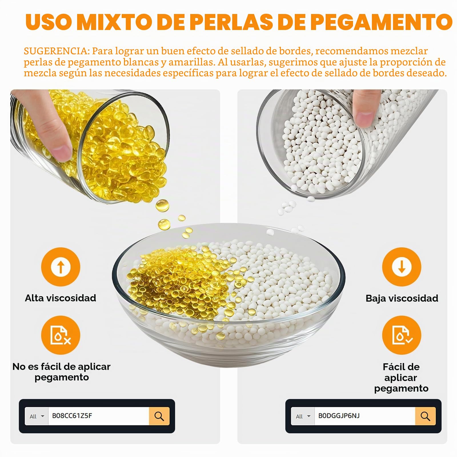 YUCHENGTECH Pellets de Pegamento Blanco de 5kg Pegamento para Encolado de Bordes Pegamento Termofusible para Bandas de Bordes Gránulos de Pegamento para Tapacantos