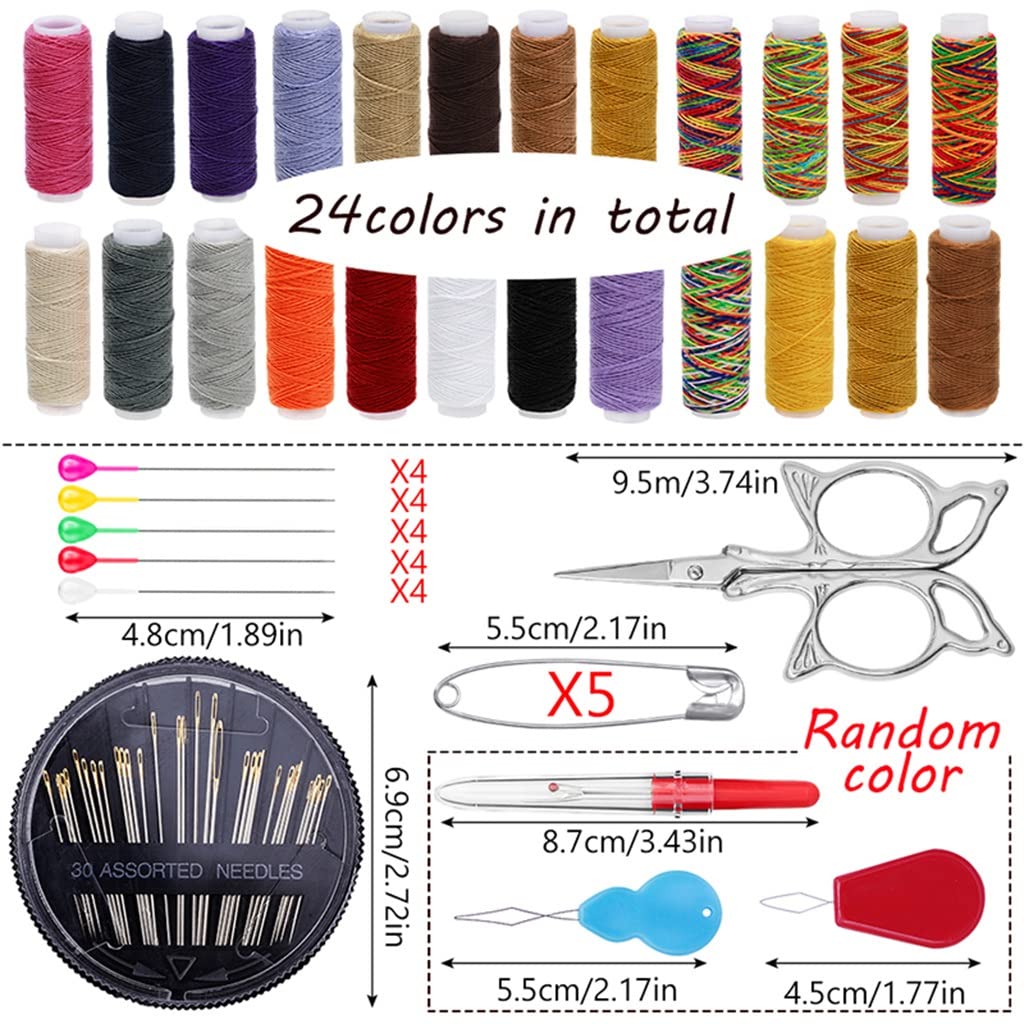 Kit de Costura DIY, Caja multifunción, Acolchado a Mano, Costura, Bordado, Hilo, Accesorios, Kits