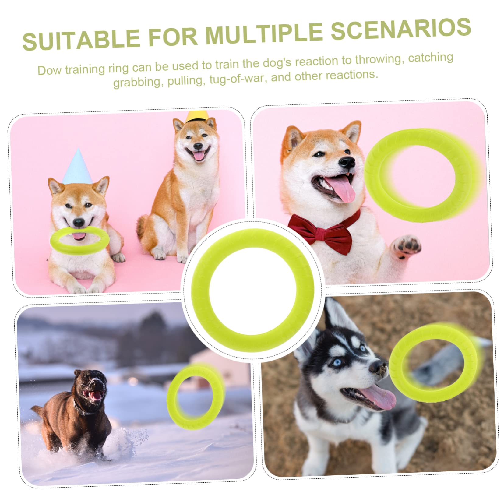 POPETPOP 3st Trainingsring Für Hunde Beißspielzeug Für Welpen Spielzeug Zur Haustierjagd Hunde-Flyer-disc Kauspielzeug Für Hund Wirft Spielzeug Hund Kauring Kauen Werkzeug Eva