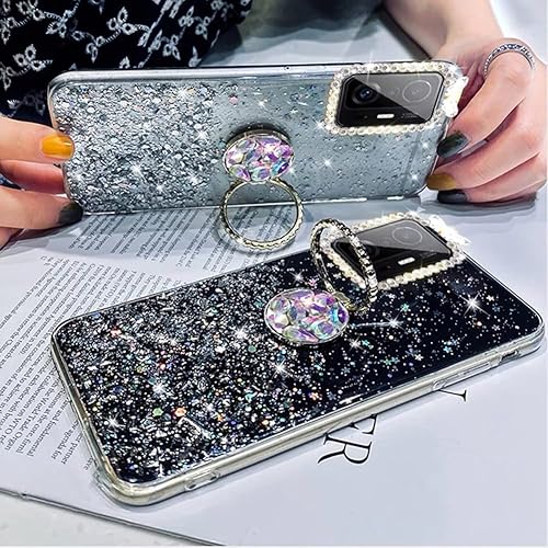 Miniatura 3 de Funda para Samsung Galaxy A13 5G para mujer, con soporte de anillo, diseño de amor a la moda de lujo para Samsung Galaxy A13 5G Sparkle Cute Girly