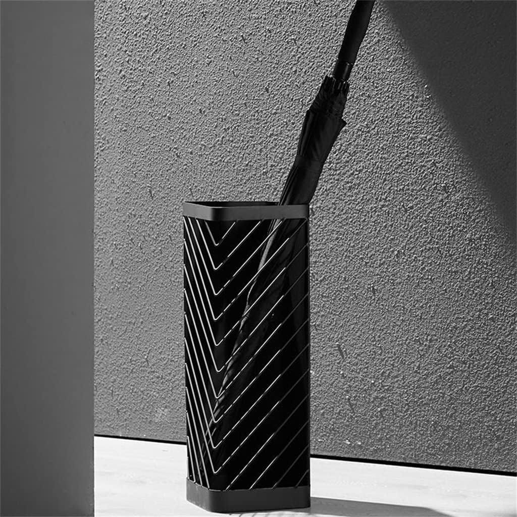 Metal Parasol Stand Black Nordic Parasol Bucket Drain Stand Water Collector Storage Basket