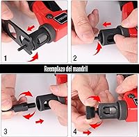 Vista 6 de Kit de herramientas de tuerca remachable con una broca escalonada y 80 Nutserts para espacio reducido, juego de herramientas Rivnut de 8 pulgadas