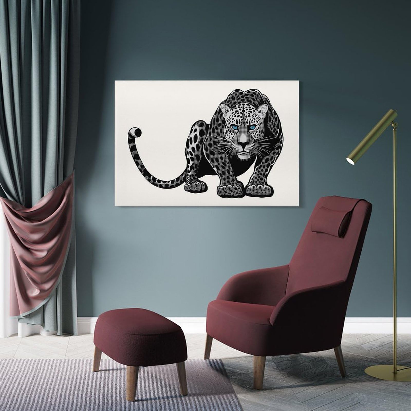 Junmoney Leopard Room Decor Wall Art, 20x30inch(50x75cm), for Entrance Walls, Hall Decor Or Foyers, A Neat Decor Update for Hallways