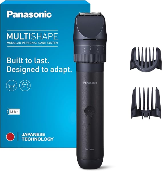 Panasonic ER-CKL1 MULTISHAPE modułowy system do pielęgnacji osobistej – wodoodporny trymer do zarostu i włosów (akumulator litowo-jonowy, 39 długości)