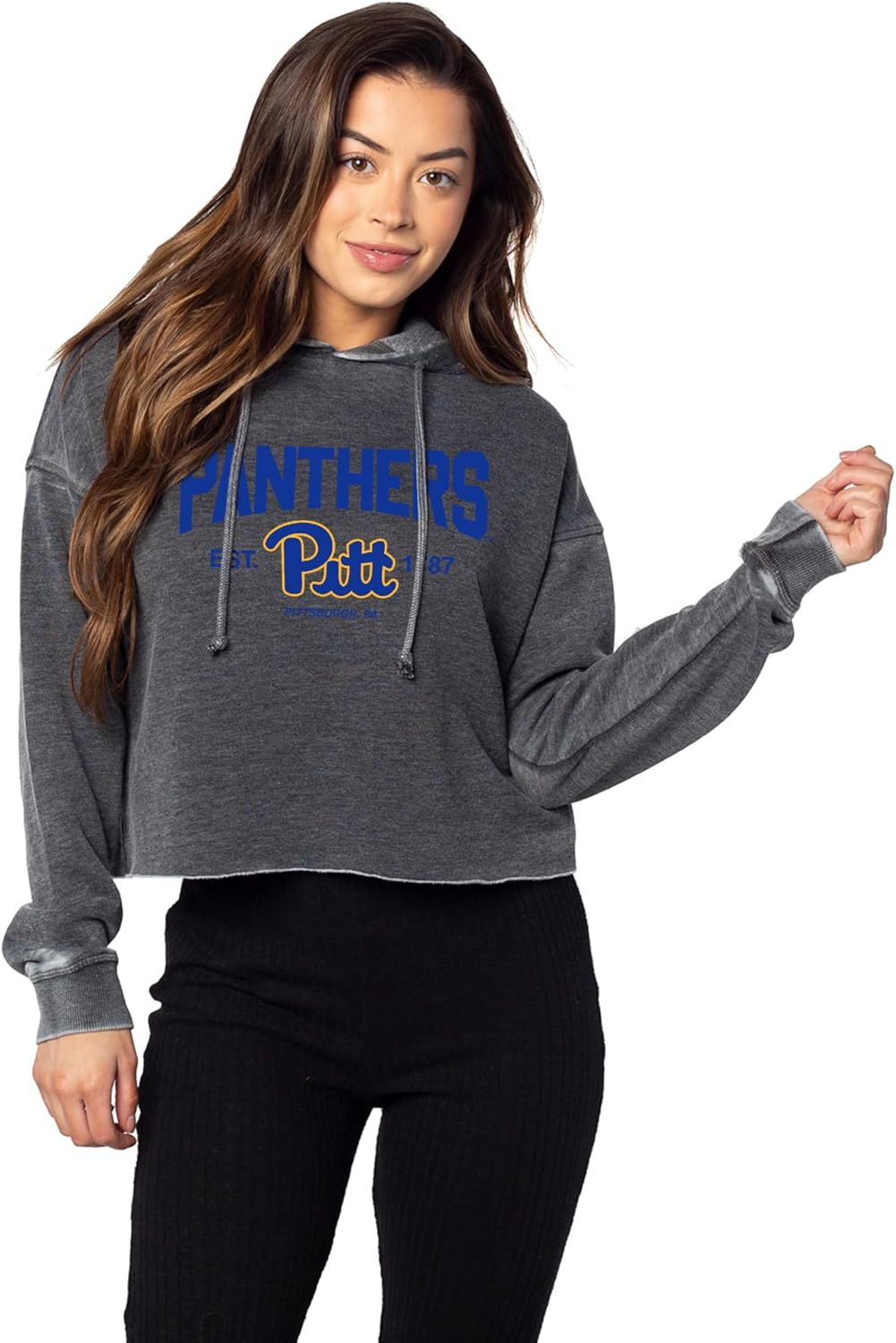 chicka-d Women's Campus Crop Top Hoodie