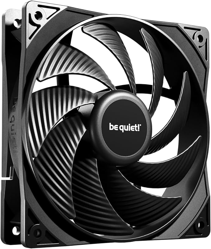 ¡tranquilizarse! Pure Wings 3 Ventilador de caja de alta velocidad PWM de 120 mm, flujo de aire máximo | Motor de circuito cerrado con regulación de velocidad, ventilador de aire para computadora de PC para juegos, 4 pines, presión de aire extraordinaria, funcionamiento muy silencioso