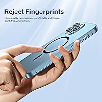 Vista 2 de Funda magnética de aluminio de metal mate para iPhone, funda magnética delgada de aleación protectora de lente de cámara para iPhone 14 Pro Max 13