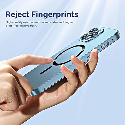 Miniatura 2 de Funda magnética de aluminio con protección de lente de cámara para iPhone 14 Pro Max 13 12 (plata espacial, para iPhone 14 Pro)