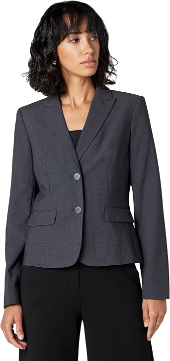 Calvin Klein Womens Two Button Lux Blazer