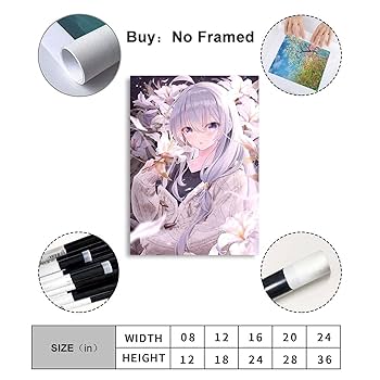 Amazon.co.jp: かわいい女の子アニメポスター、高精細壁画