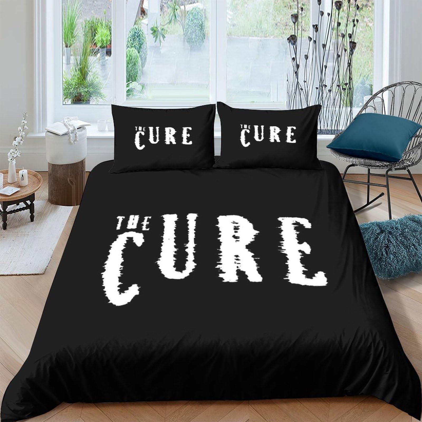 Ctjqhvkz Style-5 3D Printed Gothic Letter Fitted Sheet Microfiber Soft Black Typography Bed Sheet Anti-Slip Decor For Bedroom Guest Room Mattress Cover Single（135X200cm）