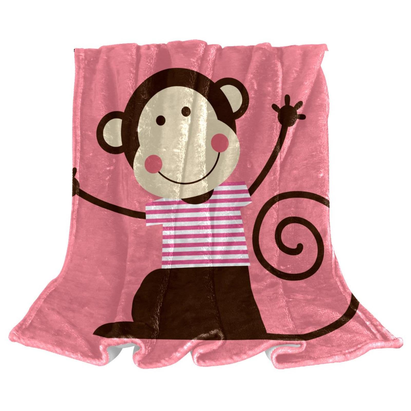 Couverture singe mignon pour moments cocooning au salon et lit