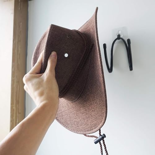 Miniatura 3 de Universal – Estante ajustable de metal – Estante de sombrero de vaquero, exhibición de almacenamiento plegable para colgar en la pared, soporte para