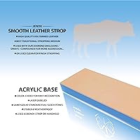 Vista 3 de Jende Cuchillo de cuero de vaca de 8.268x2.756 in Strop en 3/4 "de espesor resistente a la intemperie cuchillo de cuero acrílico Strop