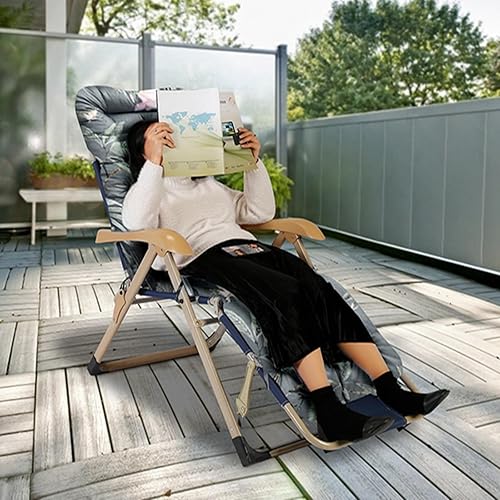 Miniatura 18 de iMounTEK Cojín suave para silla de salón de 67 pulgadas, cojín de banco largo para muebles de exterior, sillón reclinable de gravedad cero