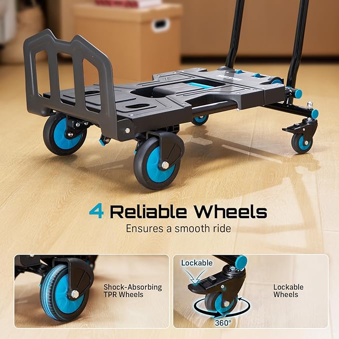 Carretilla plegable de mano Seesii con ruedas robusta miniatura 5