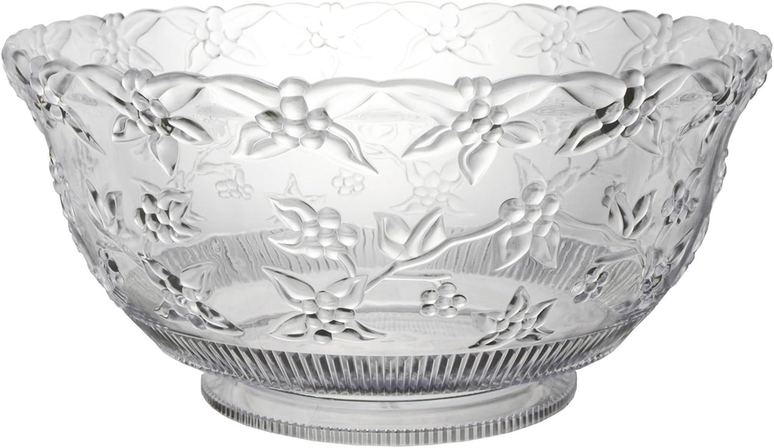 8 Quart Embossed Clear Punch Bowl