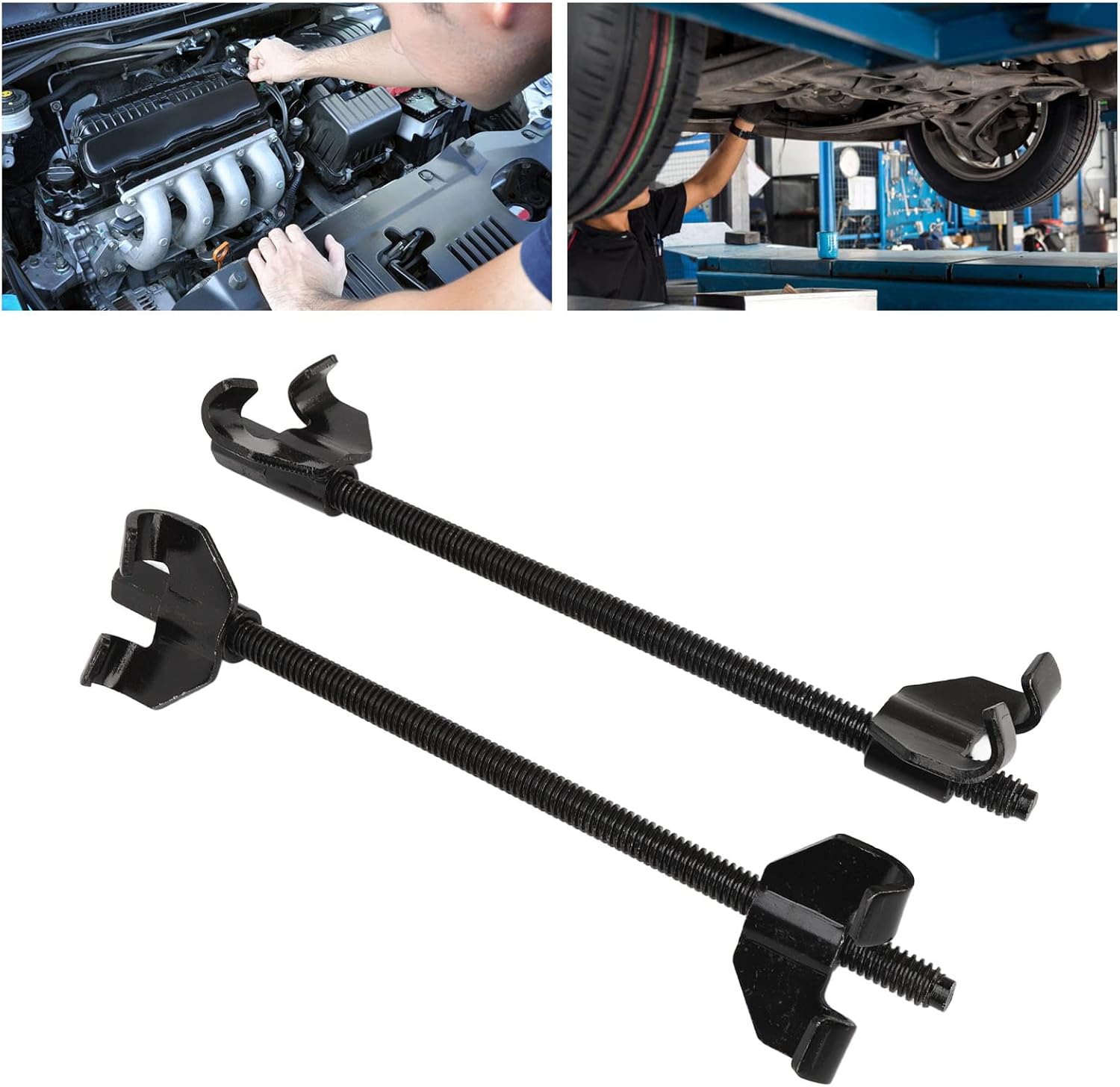 2Pcs Motorcycle Shock Absorber Spring Compressor, High Strength Strut Spring Compressor, Heavy Duty Coil Spring Compressor Strut Remover Installer Tool for Car Motorcycle