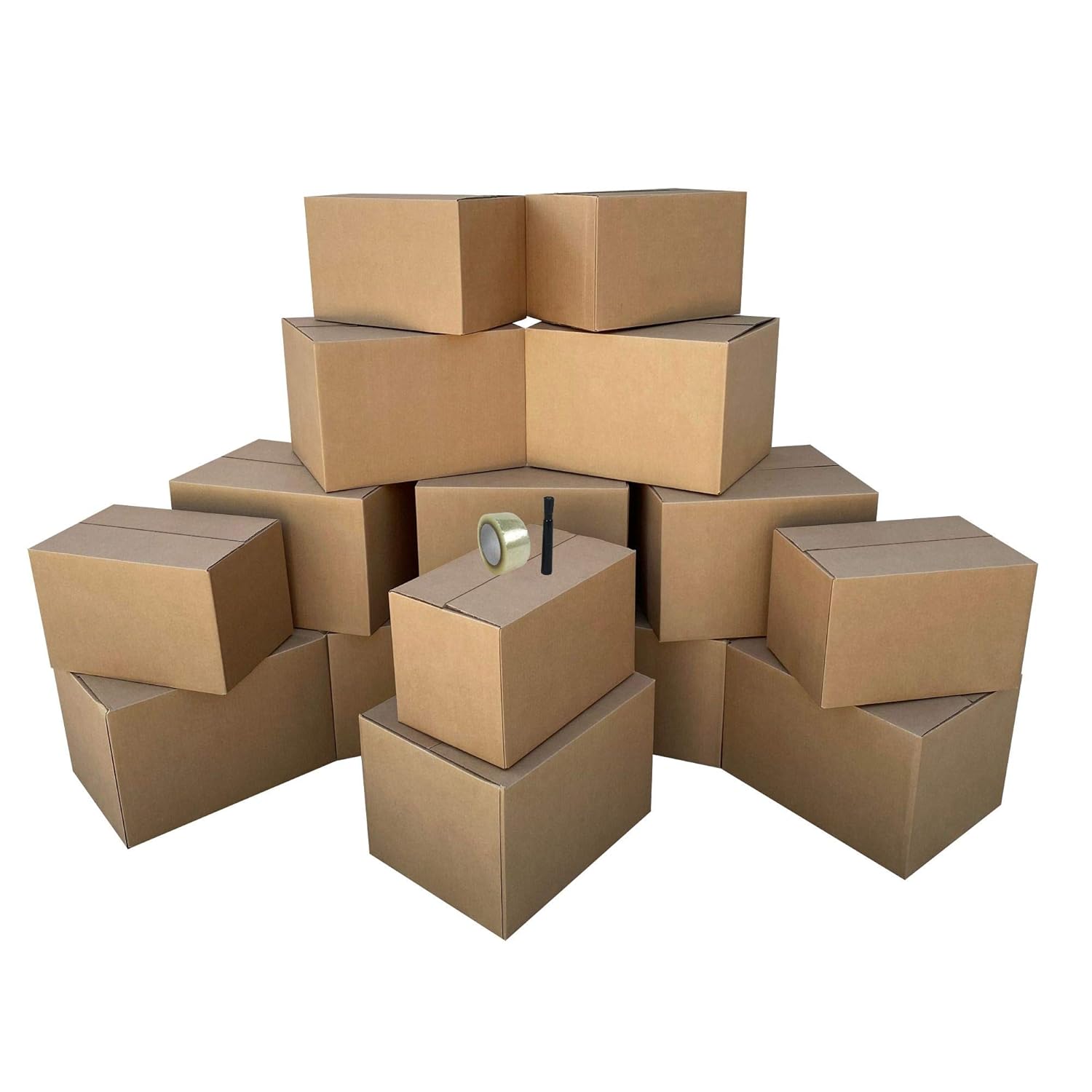 UBMOVE 1 Room Economy Moving Kit, 15 Boxes, Moving and Packing Supplies, Brown