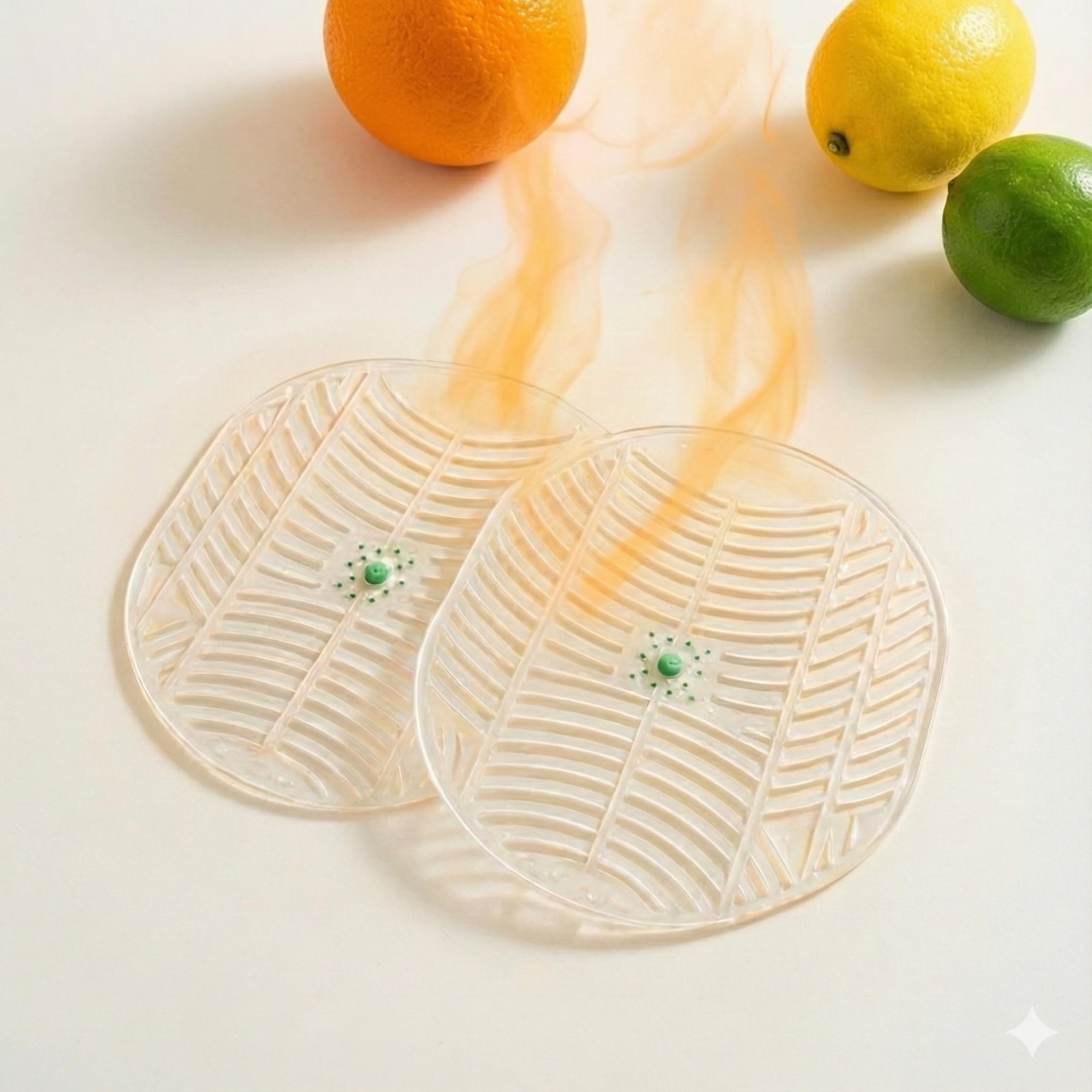 Goodwill Tech Urinal Screen Fresh Scented Anti-Splash Toilet Mat – Bathroom Deodorizer with Air Freshener for Men’s Restrooms (2 Psc, Citrus)