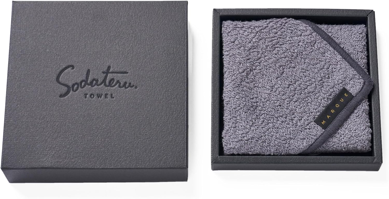 育てるタオル MARQUE プチカレ(ハンドタオル) エトゥープ(グレージュ) 25×25cm 綿100％ ボックス入り 2200000001375