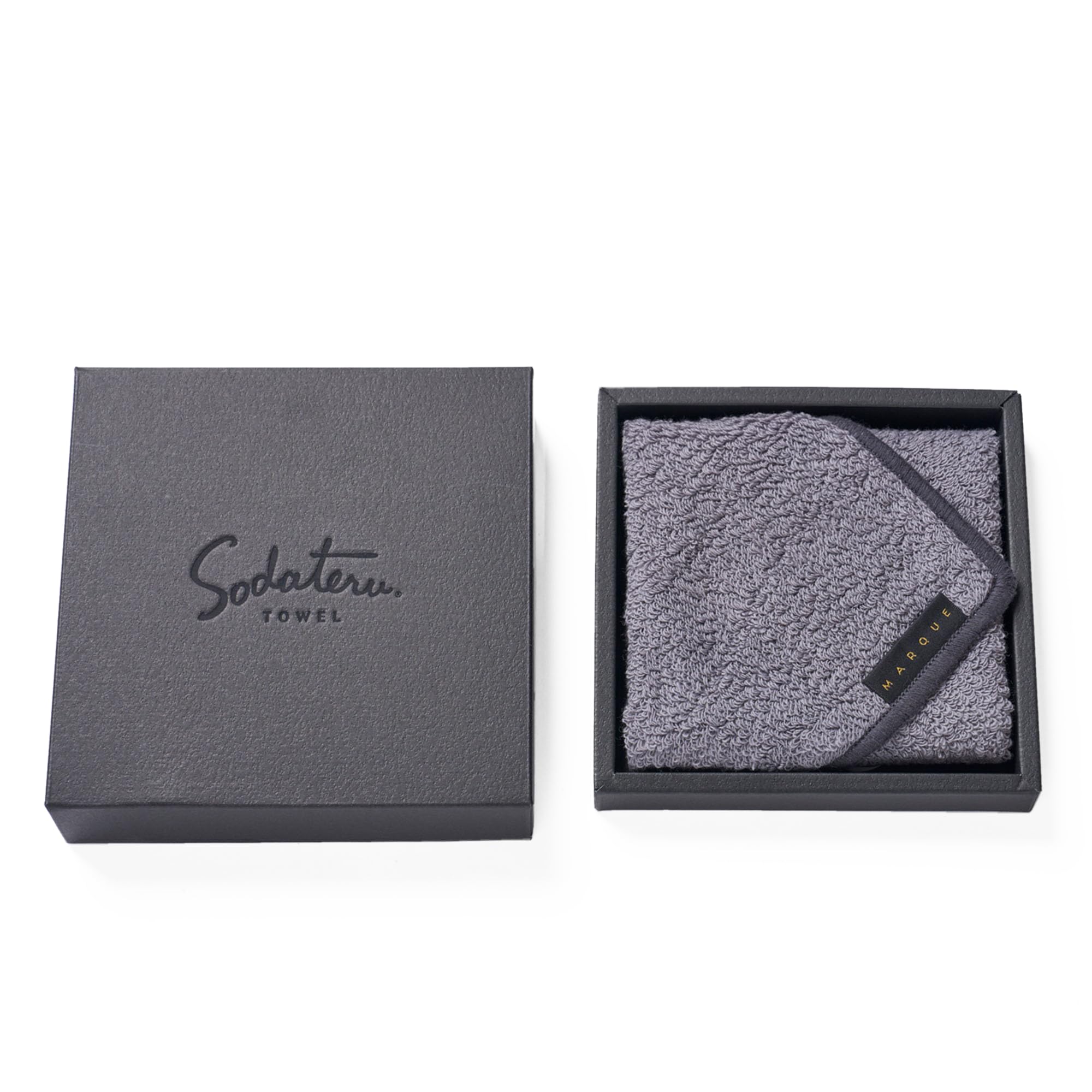 育てるタオル MARQUE プチカレ(ハンドタオル) エトゥープ(グレージュ) 25×25cm 綿100％ ボックス入り 2200000001375