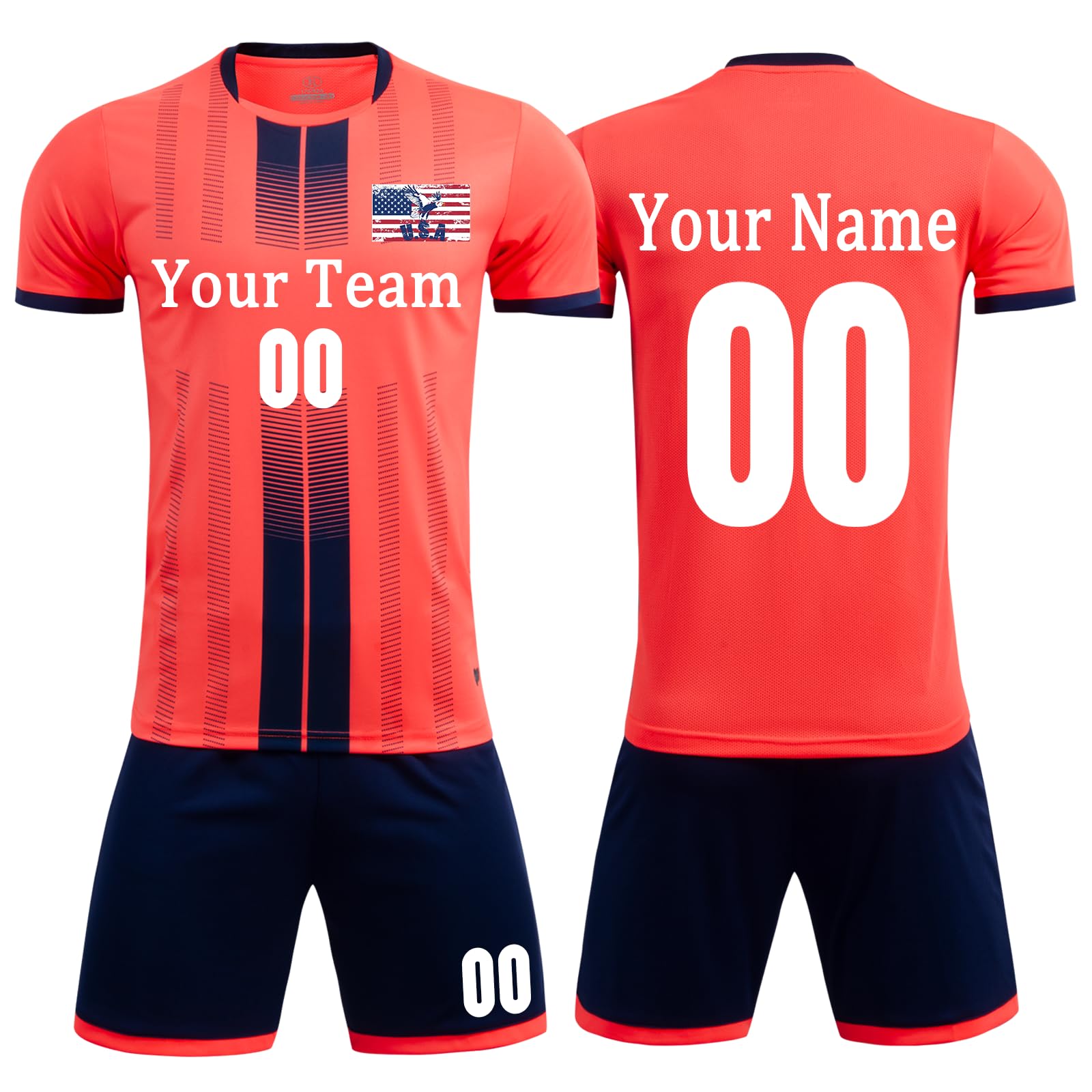 Custom Soccer Jersey Sports Team Training Soccer Uniforms Personalized Name Number Logo Soccer Jerseys for Kids Youth Men