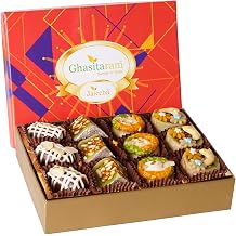 Ghasitaram Gifts Jaiccha Exotic Dryfruit Sweets in Premium Box 12pcs |Gift for Diwali Gifts,Bhaidooj Gifts|