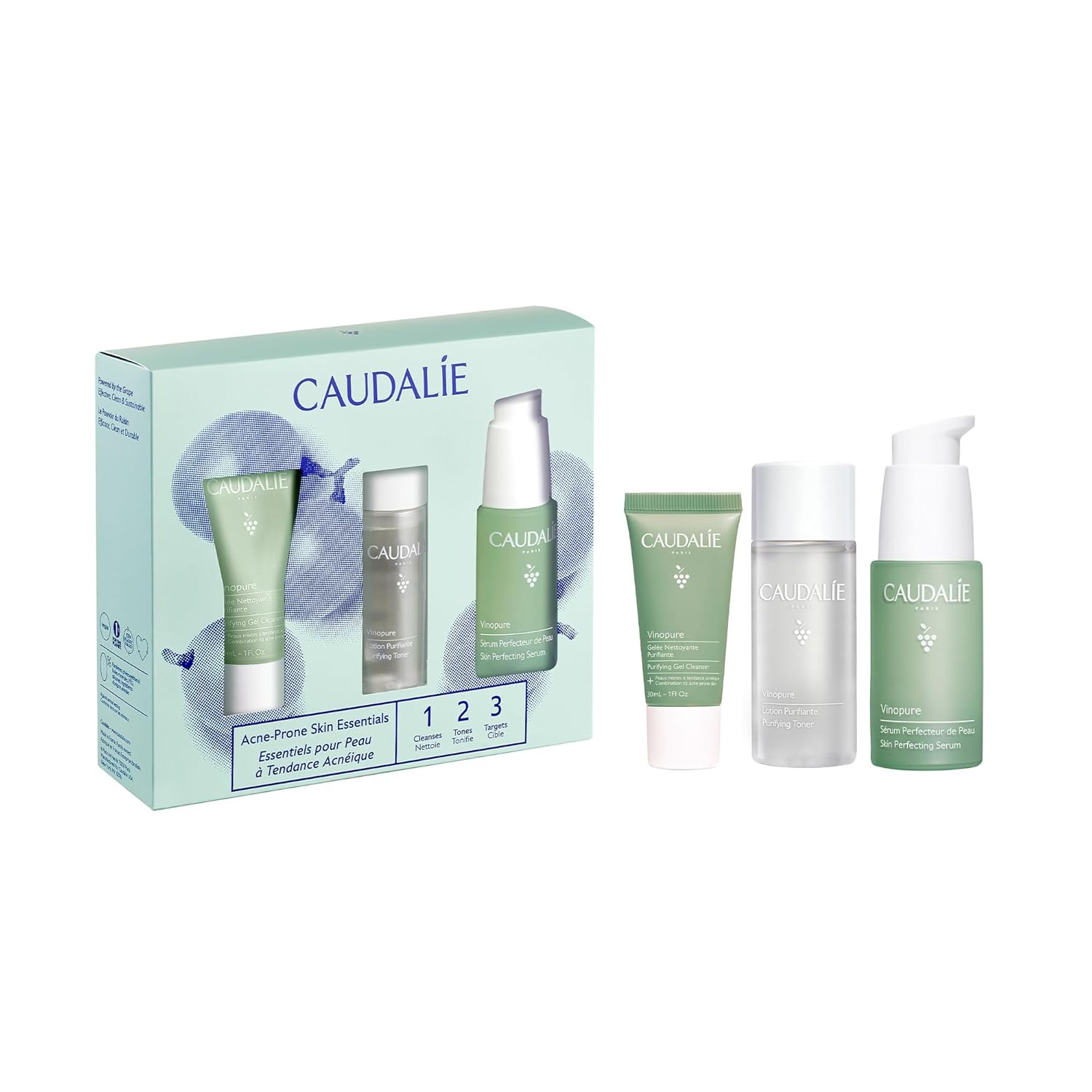 Caudalie Vinopure Natural Salicylic Acid Pore Minimizing Serum with Niacinamide, Skin Perfecting Serum - 30 mL