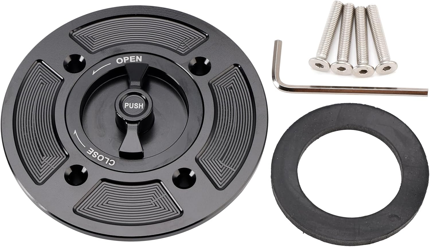 MAD HORNETS Quick Release Keyless Fuel Gas Cap 112mm Fit For Kawasaki ZX6R ZX10R 2021-2025