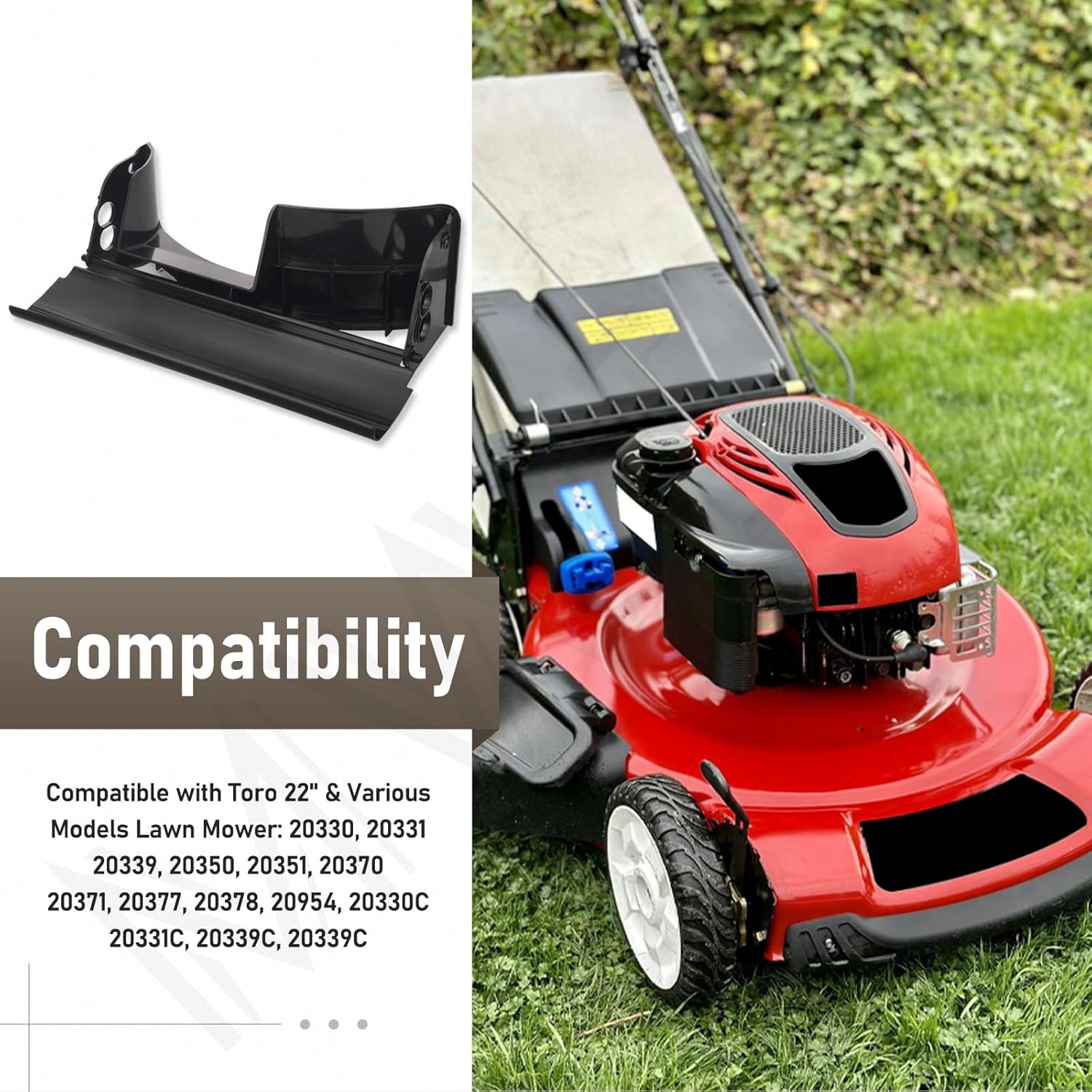 120-5218 Rear Baffle & 115-8420 Trailing Shield Flap Compatible with Toro 22" Walk Behind Lawnmower / 22” Recycler Lawn Mowers, Fit 20330, 20331, 20330C, 20331C More Model